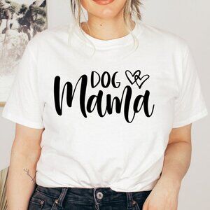 Dog mama NEW white short sleeve shirt